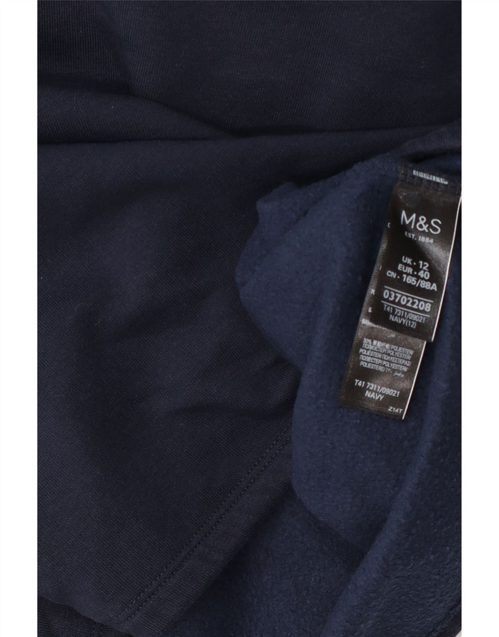 Marks & Spencer Sweat-shirt pour femme UK 12 Bleu marine moyen Coton
