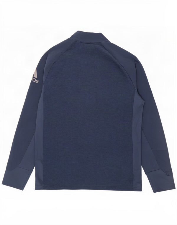 Adidas Haut de Survêtement Graphique Pull Homme Bleu Marine Moyen Colorblock