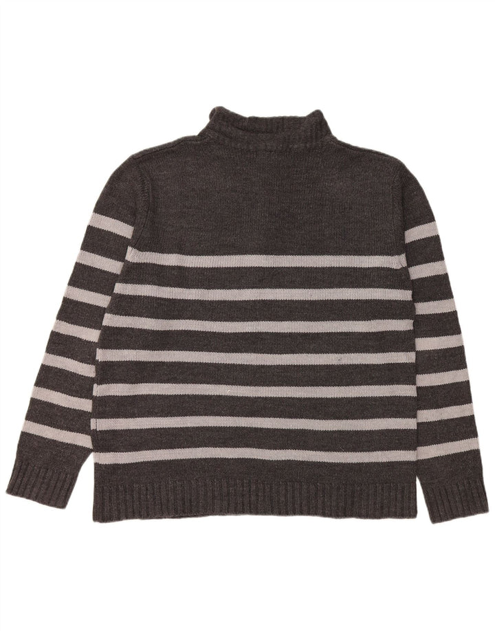 PIERRE CARDIN Pull col zippé homme grand gris rayé acrylique