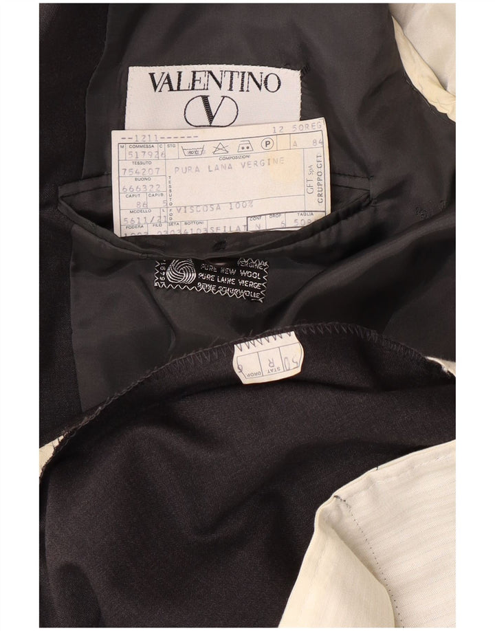 VALENTINO Costume 2 Pièces Croisé Homme IT 50 Large W34 L30 Gris