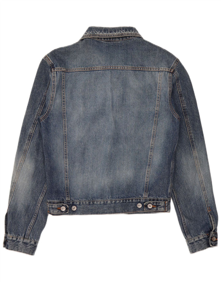 DKNY Veste en jean pour homme UK 36 Petit coton bleu
