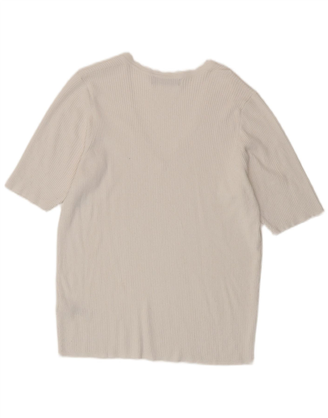 Marks & Spencer T-shirt pour femme UK 14 Large Blanc Viscose