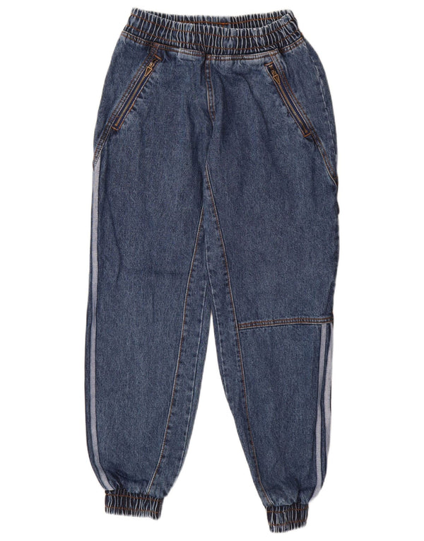 Adidas Femme Ivy Park Cargo Joggers Loose Jeans XS W25 L29 Bleu Coton