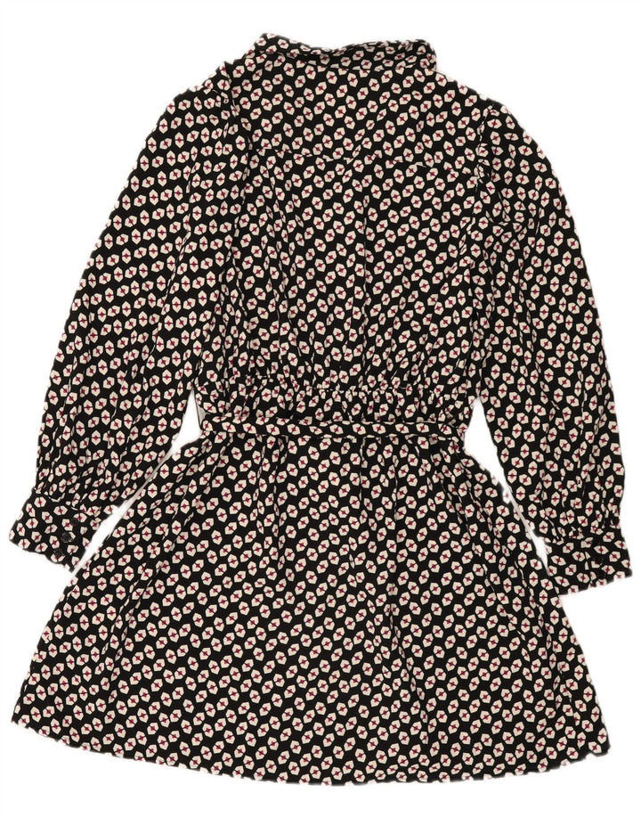 Marks & Spencer Robe chemise pour femme UK 44 Large Noir Géométrique Polyester