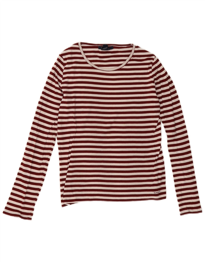 Gant Haut à manches longues pour femme UK 12 Medium Burgundy Rayé