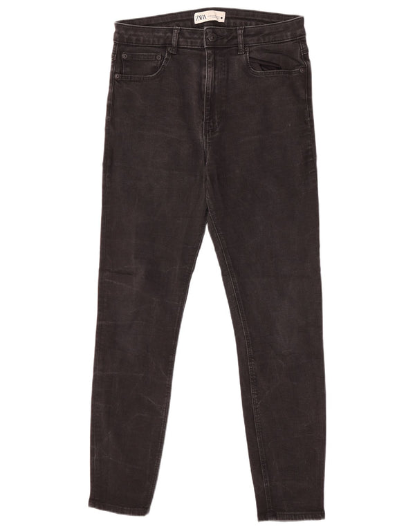 Zara Jean skinny taille haute pour femme EU 42 Large W32 L28 Coton noir