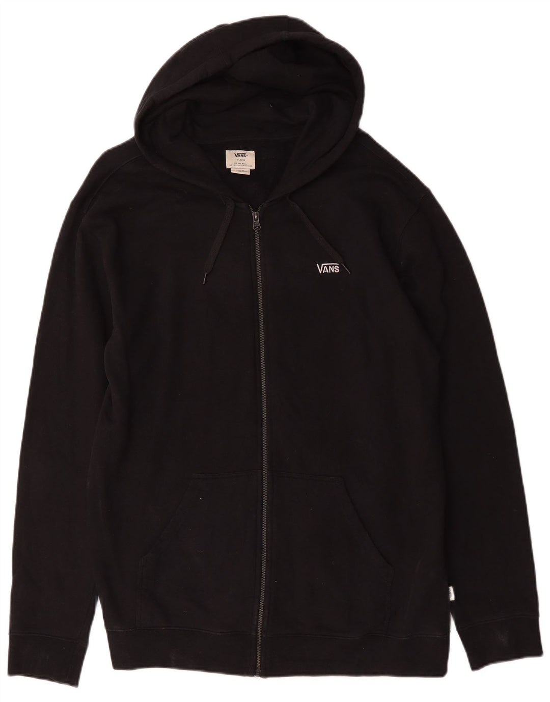 Vans Pull à capuche zippé pour homme XL en coton noir