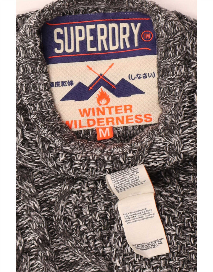 Superdry Pull ras du cou pour homme Gris moyen Acrylique moucheté Hiver