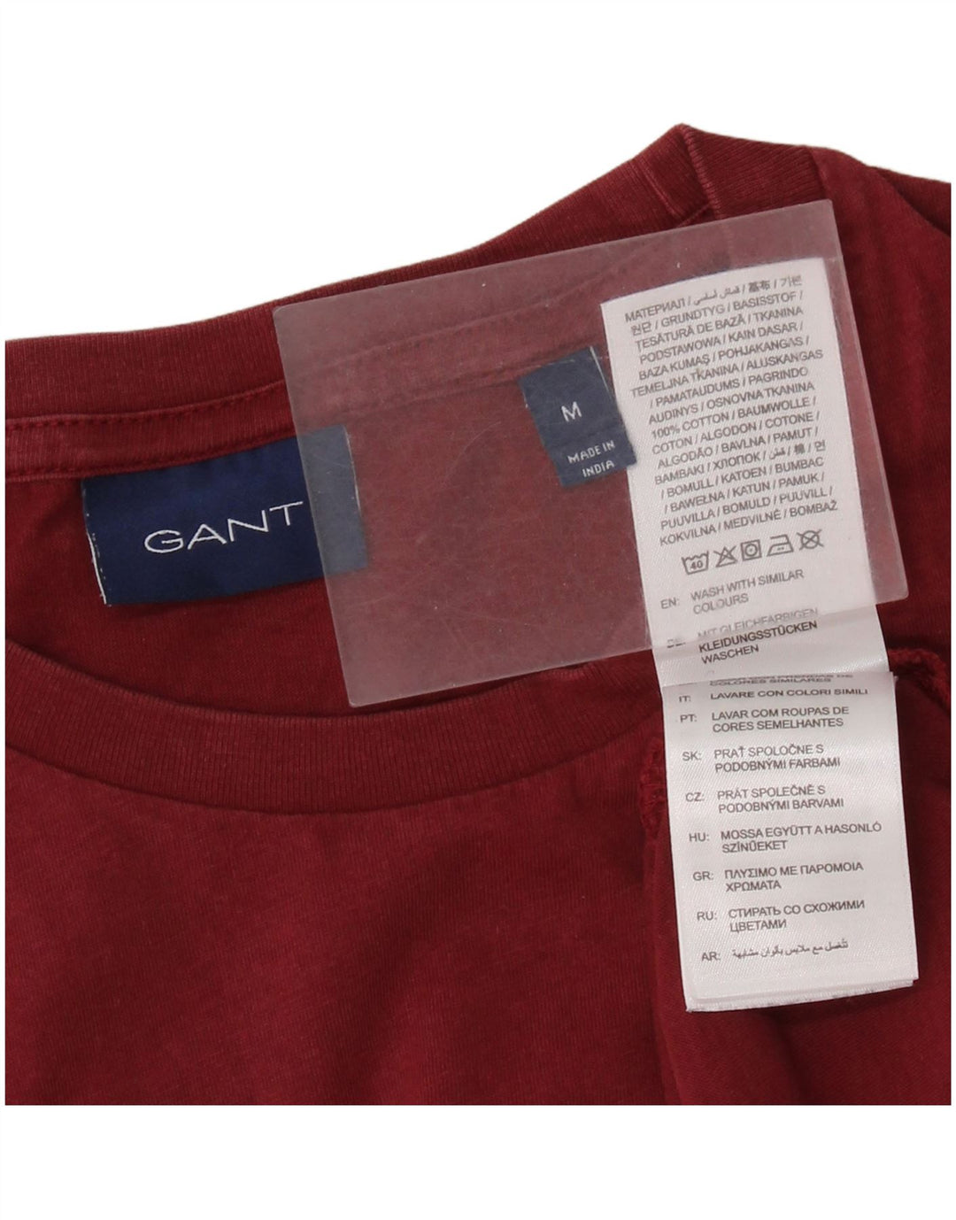 Gant Femme T-Shirt Top Coton Bordeaux Moyen