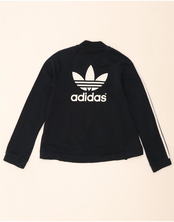Adidas Veste de survêtement graphique pour femme UK 8 Petit coton noir