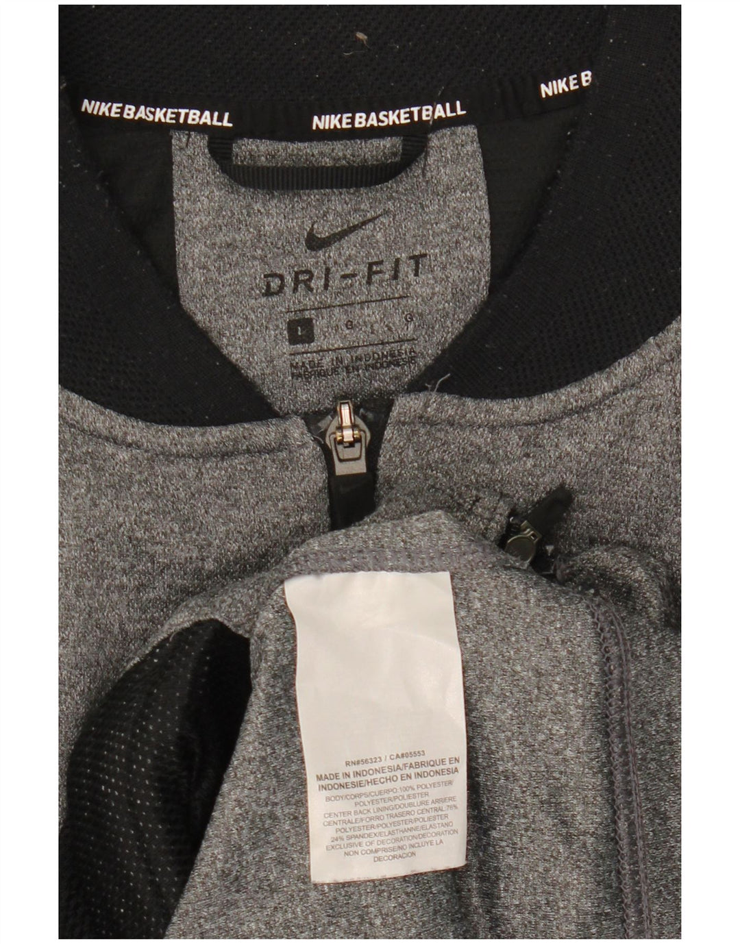 Nike Hommes Dri Fit Survêtement Top Veste Grand Gris Polyester