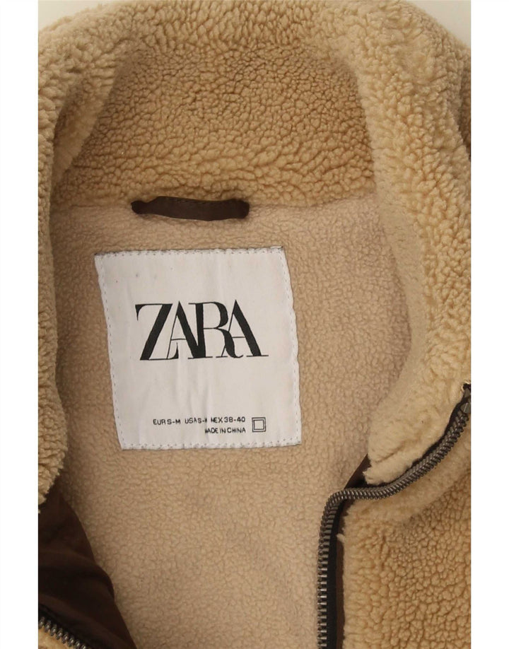 Zara Veste polaire homme UK 38 Polyester beige moyen