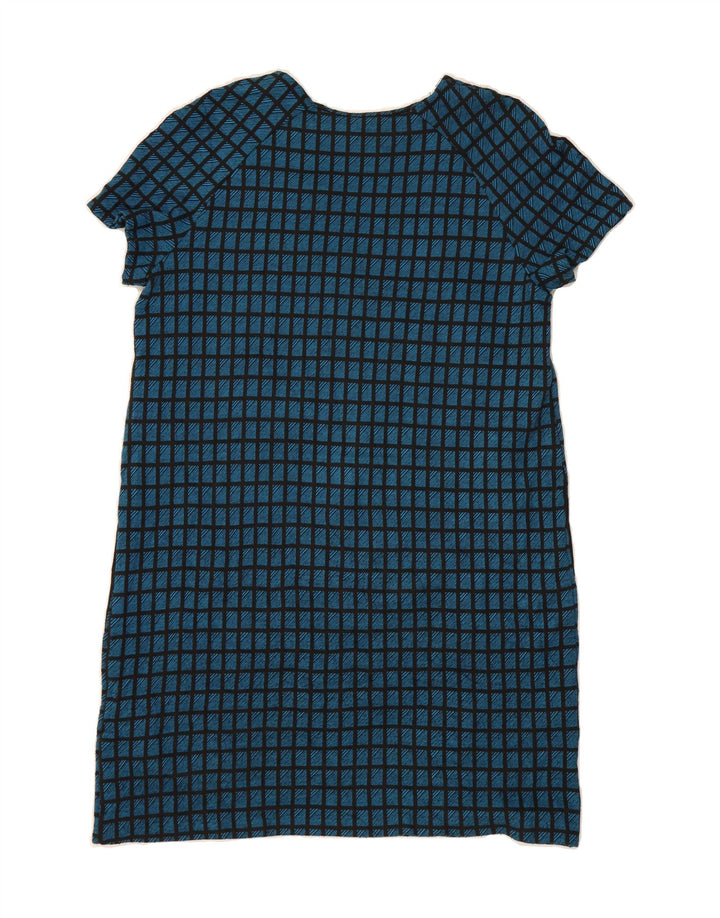 MARKS & SPENCER Womens Short Sleeves Shift Dress UK 16 Large Green Check Vintage Marks & Spencer and Second-Hand Marks & Spencer from Messina Hembry 