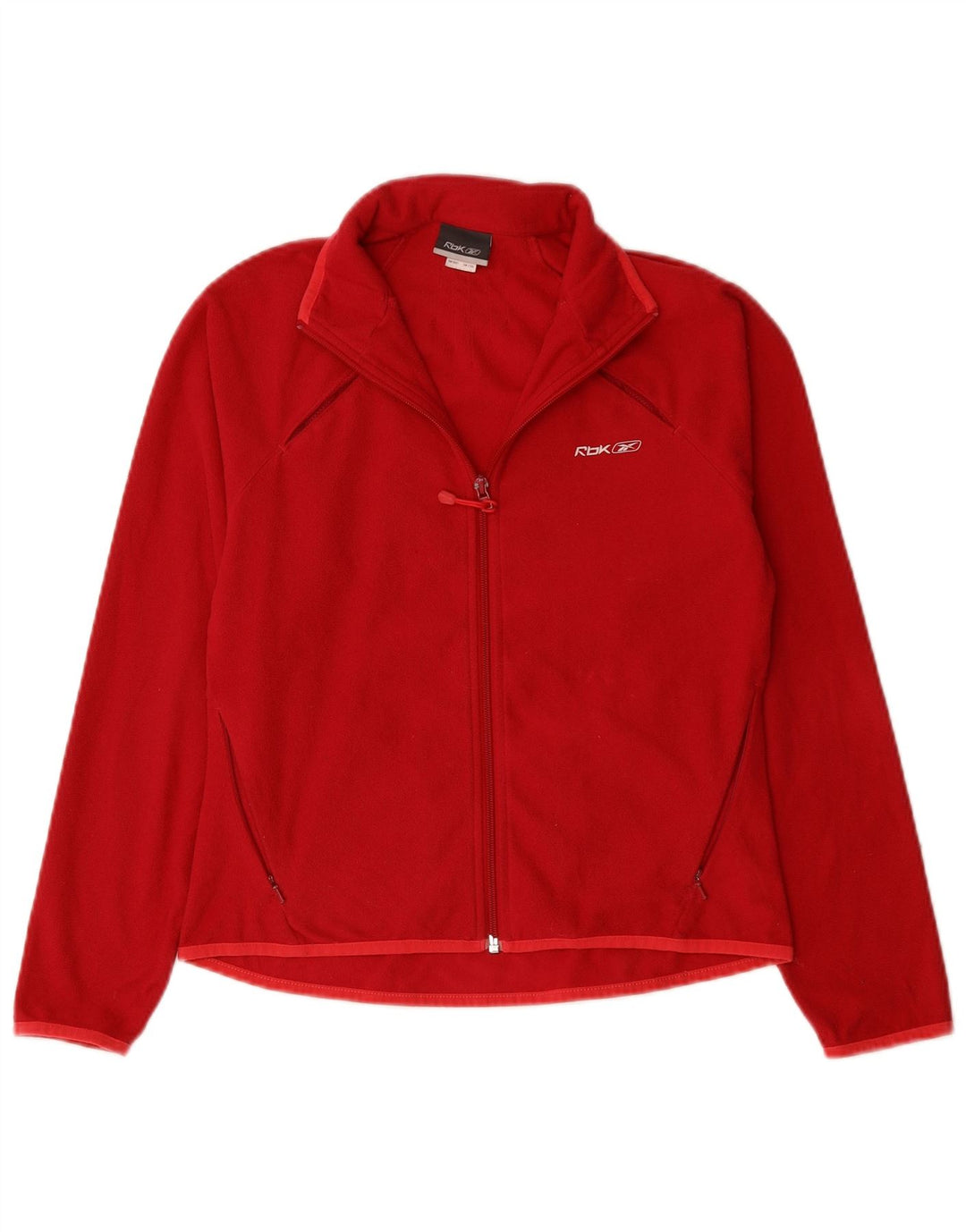 REEBOK Veste Polaire Femme UK 10 Small Rouge Polyester