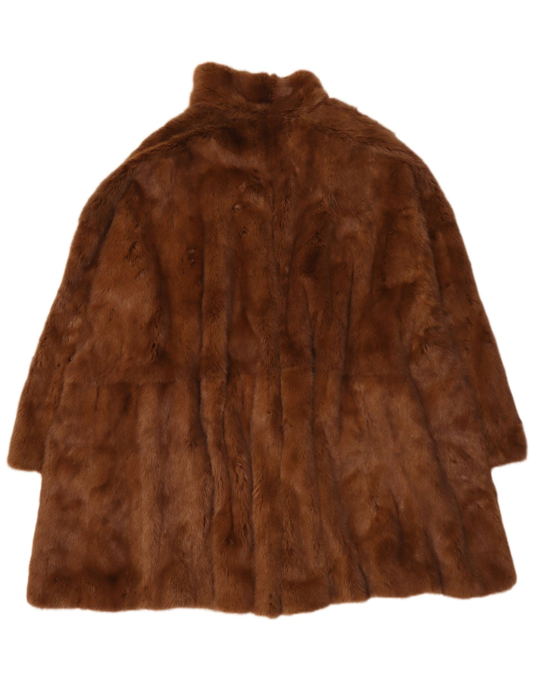 vintage Femmes Oversize Réversible Manteau de Fourrure UK 18 XL Marron