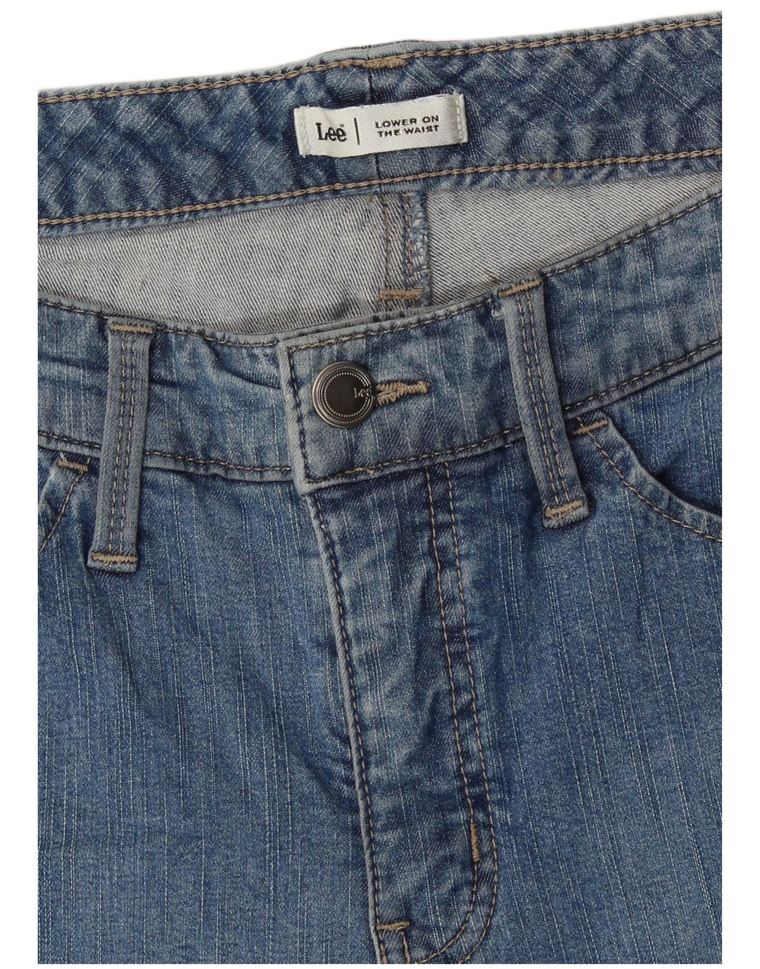 LEE Jean Capri Taille Basse Femme W30 L17 Bleu