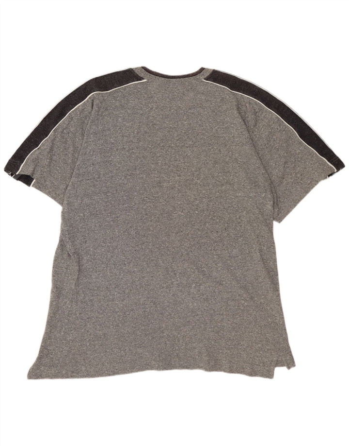 ASICS T-shirt graphique pour hommes en coton color block grand gris