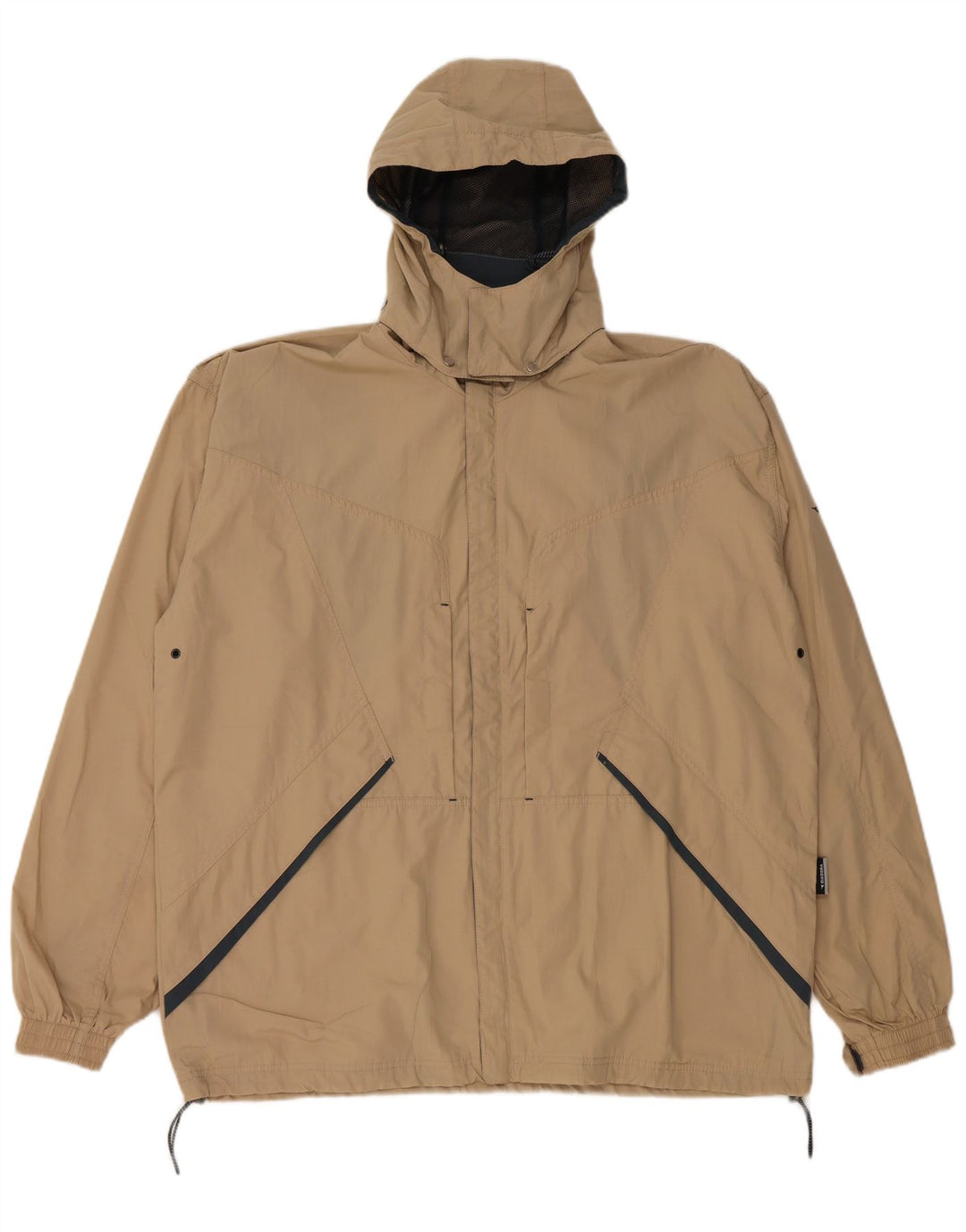 DIADORA Veste de pluie à capuche pour homme UK 42 XL Beige Polyester