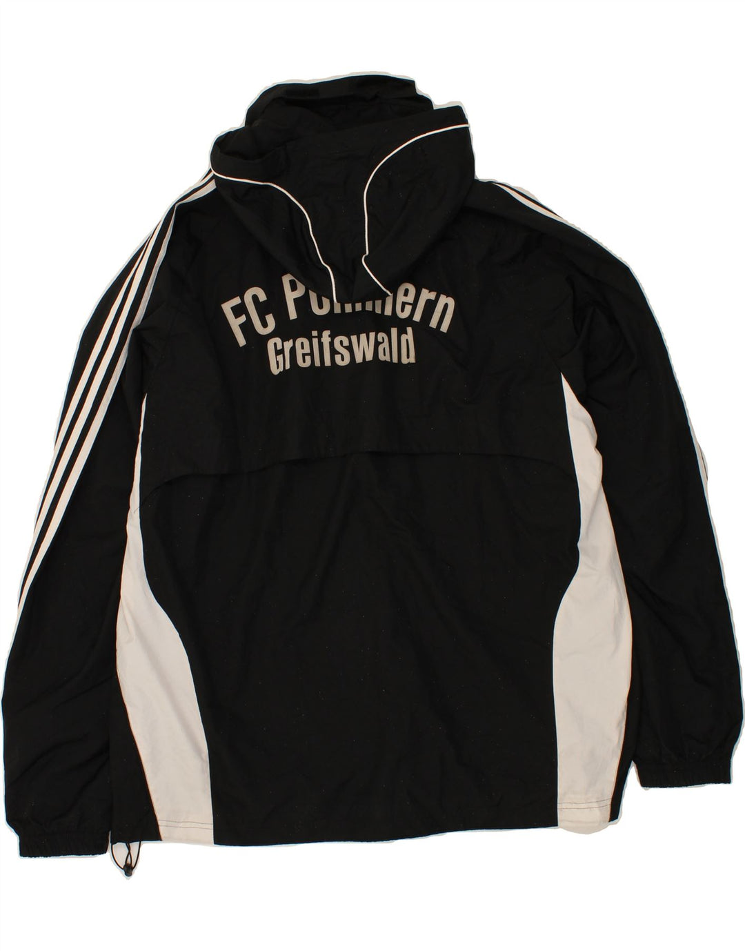 ADIDAS Veste de pluie graphique pour homme UK 48/50 XL Noir Colorblock Polyester