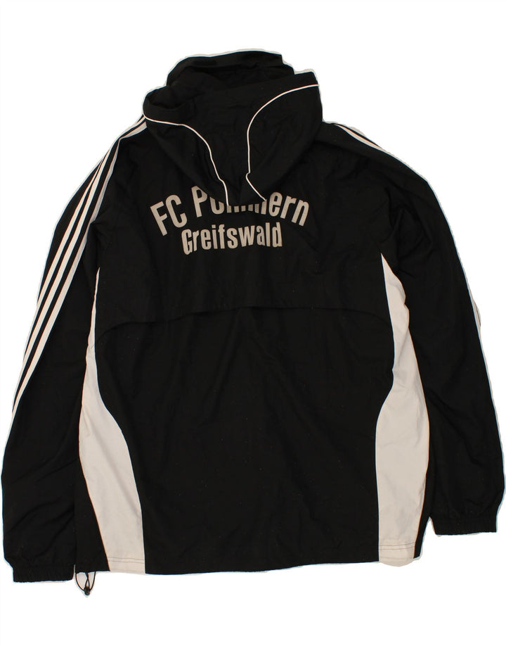 ADIDAS Veste de pluie graphique pour homme UK 48/50 XL Noir Colorblock Polyester