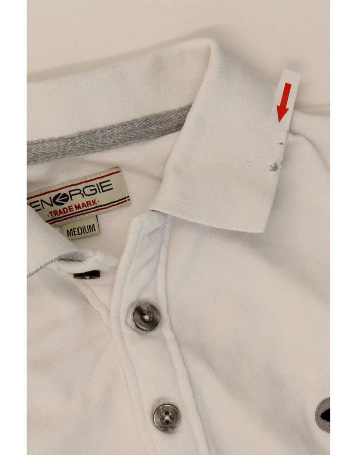 Energie Polo à Manches Longues Homme Blanc Moyen