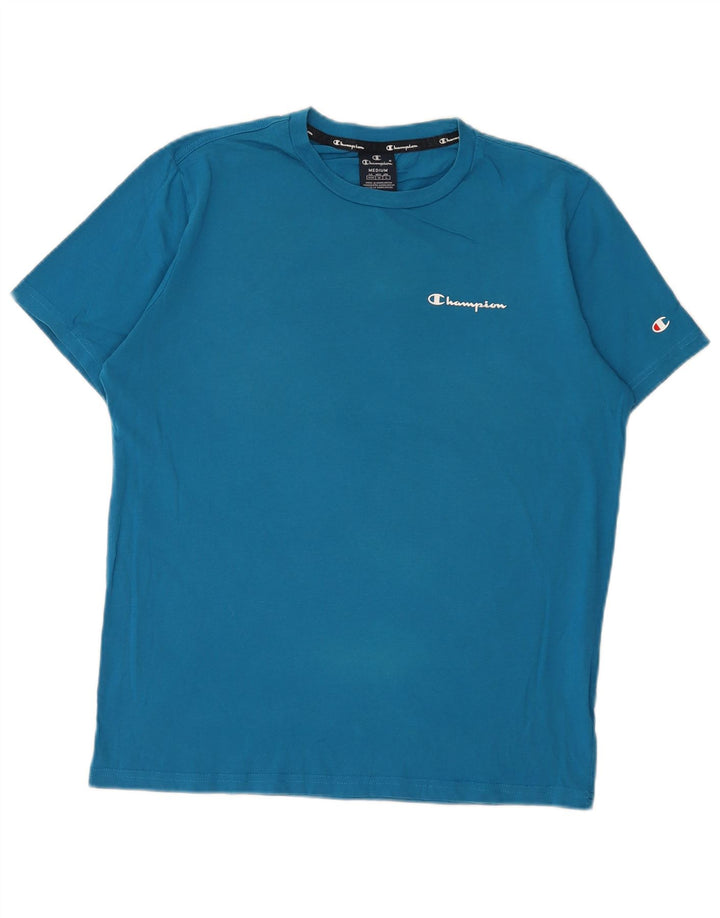 CHAMPION T-Shirt Homme Bleu Moyen Coton
