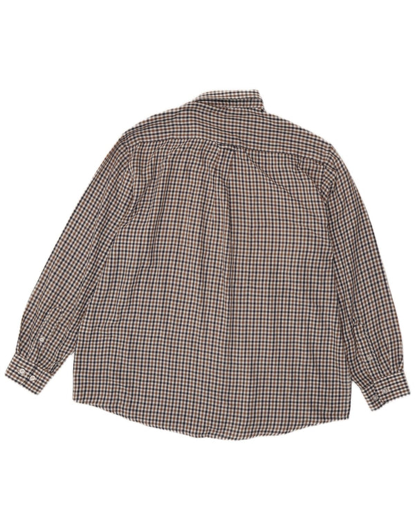 James Pringle Chemise Homme XL Marron Carreaux Polyester