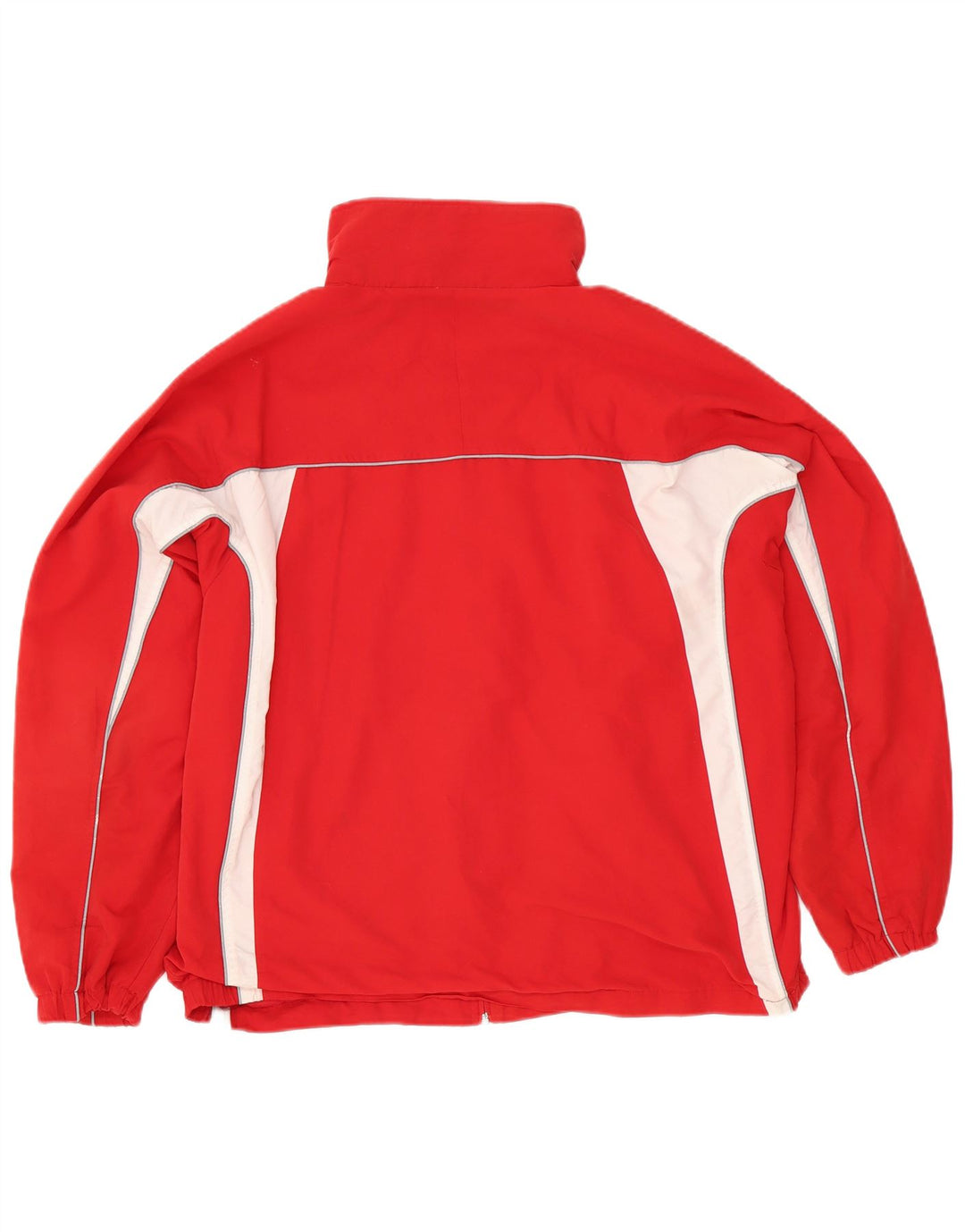 Asics Veste de survêtement pour homme Large Rouge Colorblock Polyester