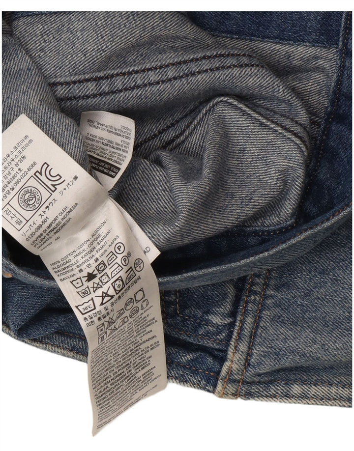 Levi's Gilet Crop Denim Femme UK 12 Bleu Moyen Coton