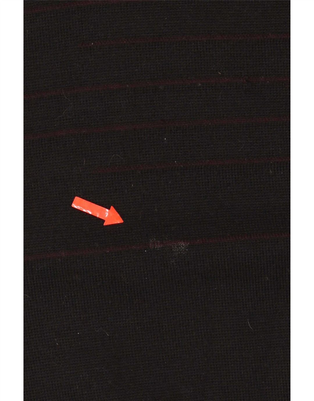 Marks & Spencer Pull col V pour homme en laine rayée noire