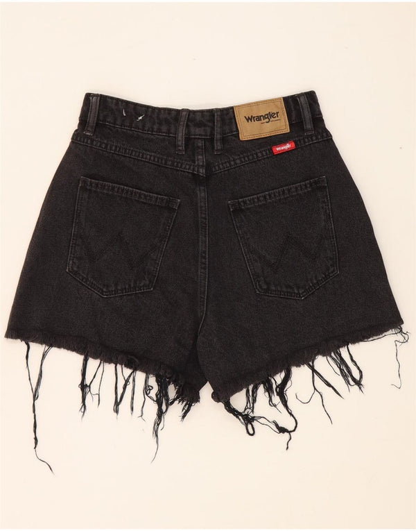 Wrangler Short en jean taille haute pour femme US 7 Medium W24 Noir Coton