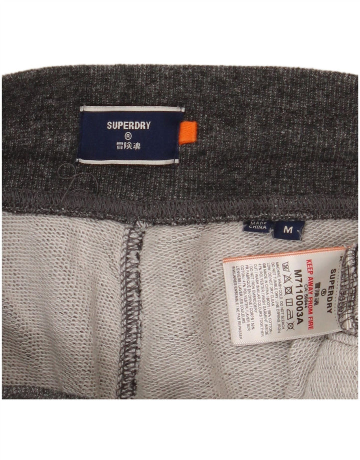 Superdry Short de Sport Homme Gris Moyen Coton