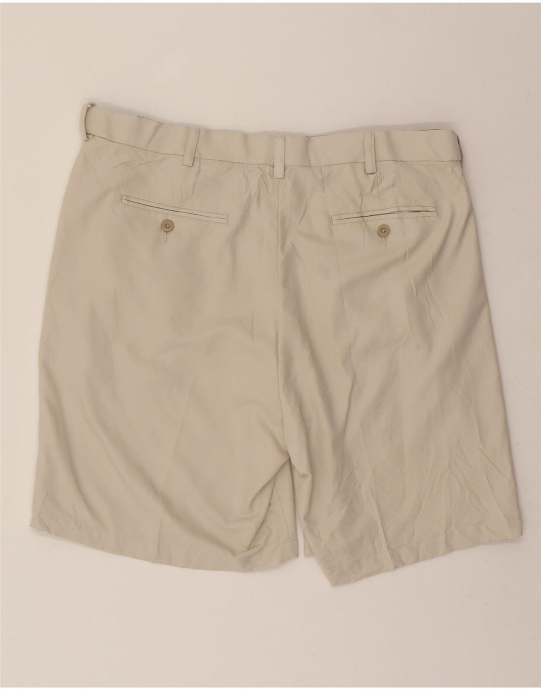 SAVANE Mens Pegged Chino Shorts W38 XL Beige Polyester Vintage Savane and Second-Hand Savane from Messina Hembry 