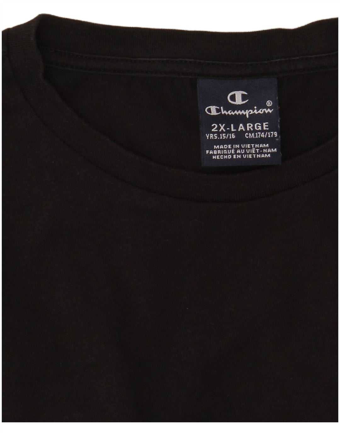 CHAMPION Haut Graphique Garçon Manches Longues 15-16 ans 2XL Noir