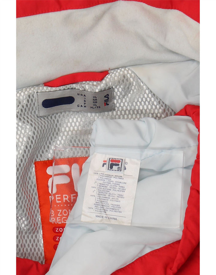 Fila Veste de ski homme IT 56 XL Rouge Colourblock Polyamide