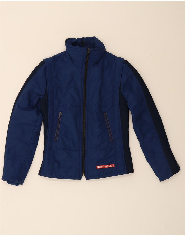 NYLSUISSE Veste coupe-vent à capuche pour femme EU 38 Bleu marine moyen Viscose