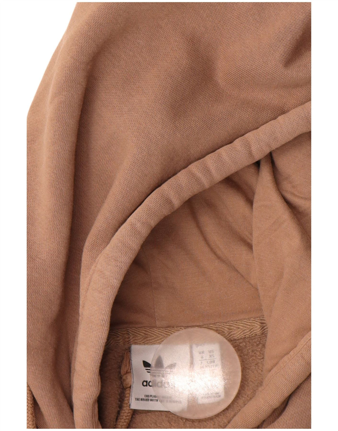 ADIDAS Pull à capuche pour femme UK 6 XS Marron Coton