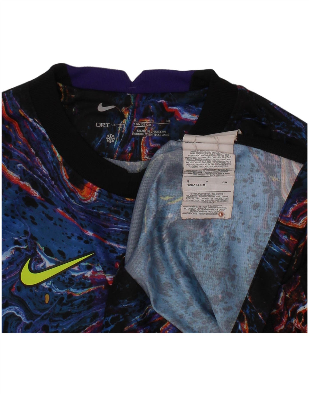 NIKE Garçons Tottenham Hotspur Graphic T-Shirt Top 8-9 ans Petit Noir