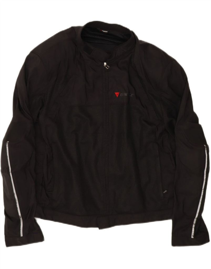DAINESE Mens Racer Jacket IT 58 3XL Black Polyester Vintage Dainese and Second-Hand Dainese from Messina Hembry 
