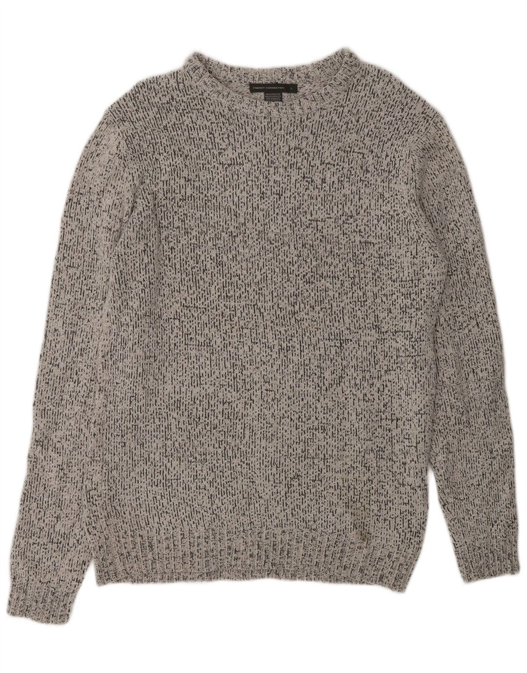 FRENCH CONNECTION Pull col bateau pour homme en polyester gris Taille L