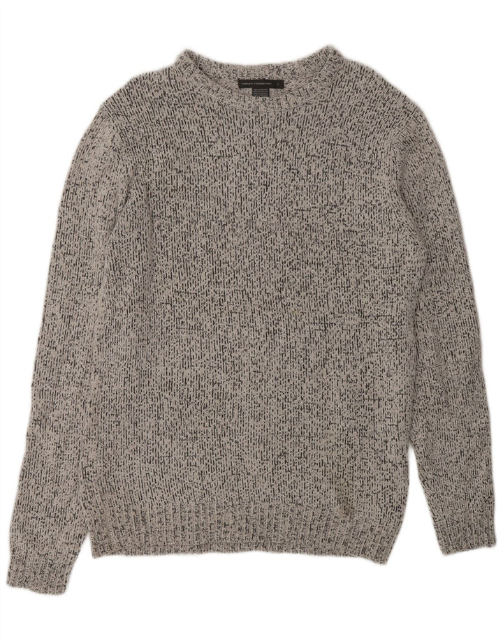 FRENCH CONNECTION Pull col bateau pour homme en polyester gris Taille L