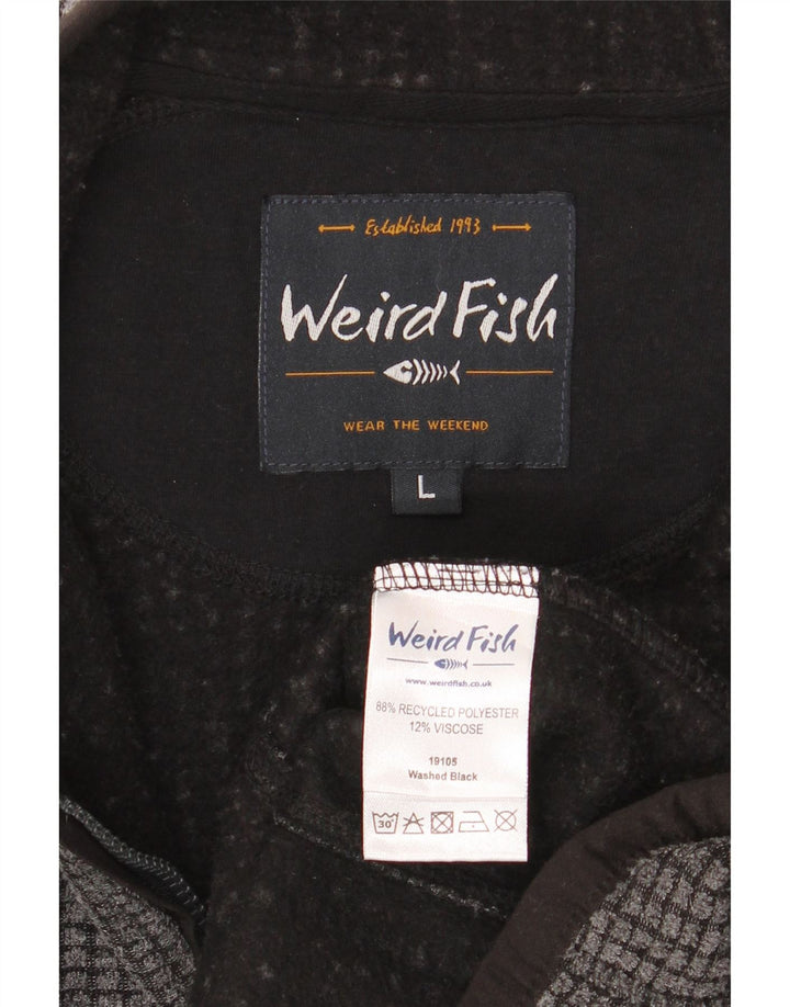 Weird Fish Veste polaire pour homme UK 40 Large Gris Polyester