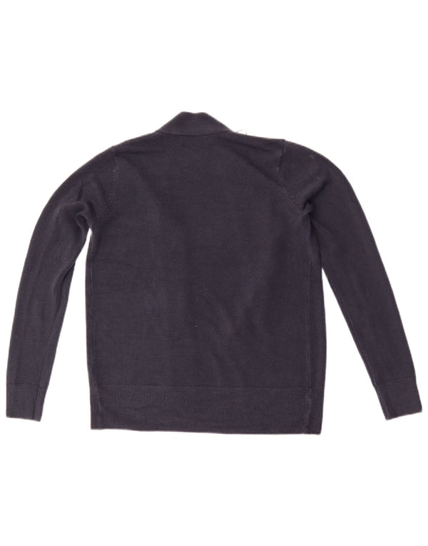 Marks & Spencer Pull Cardigan Ouvert pour Femme UK 6 XS Bleu Marine Acrylique