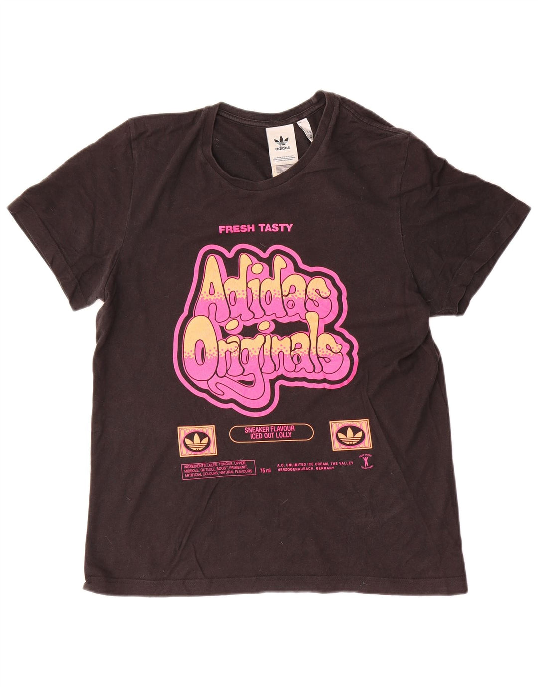 Adidas T-shirt graphique pour homme en coton noir moyen