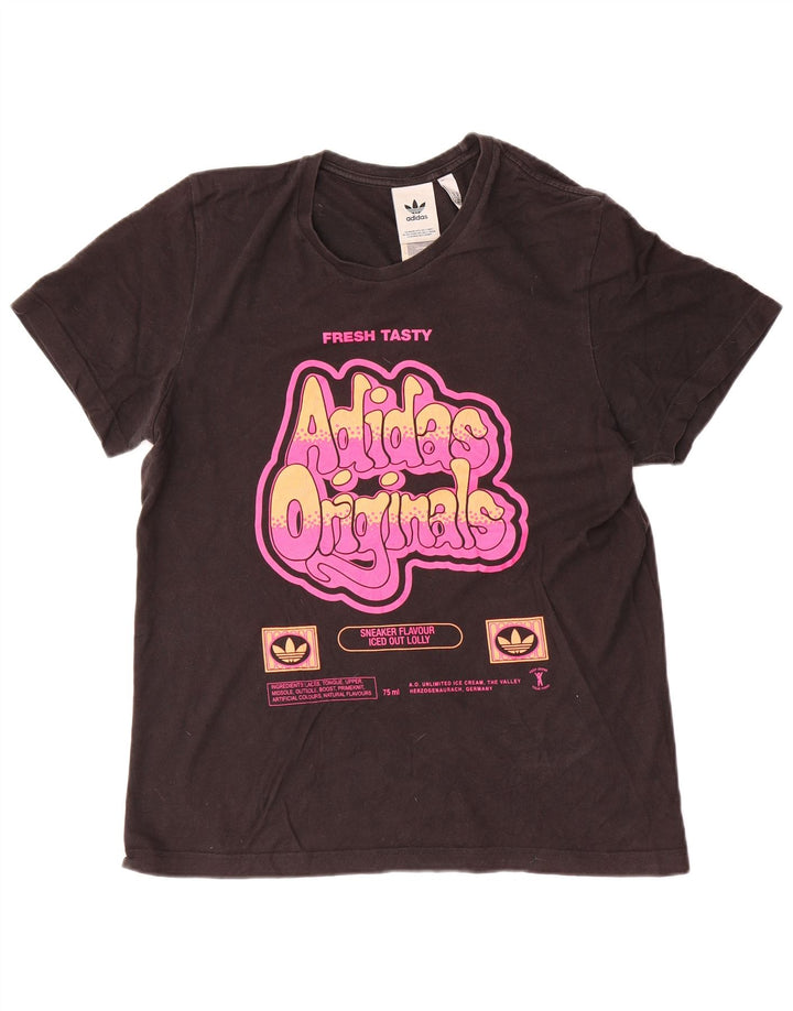 Adidas T-shirt graphique pour homme en coton noir moyen