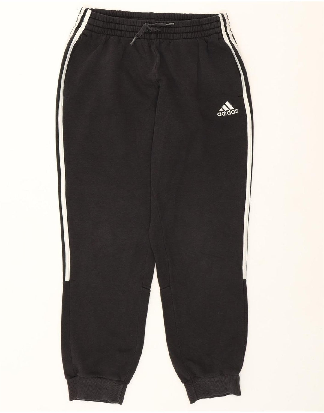 ADIDAS Pantalon de survêtement pour femme Joggers UK 12 Coton noir moyen