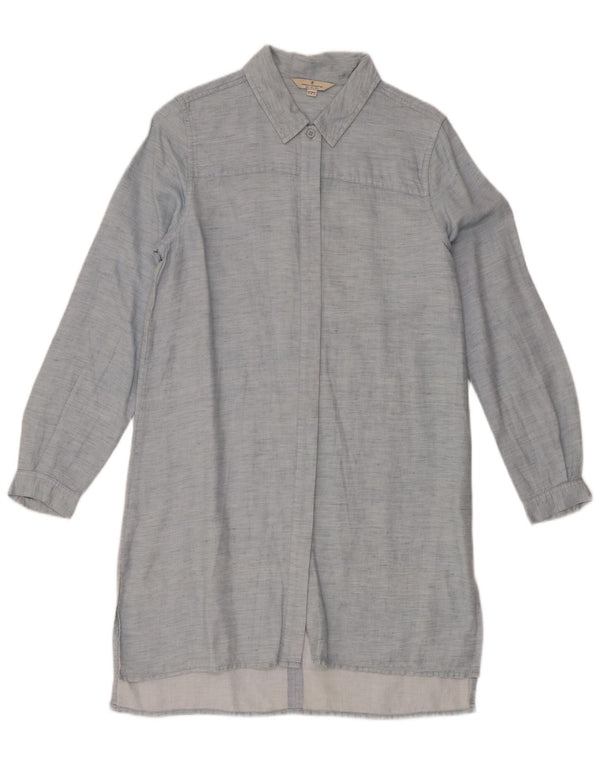 French Connection Robe chemise pour femme UK 8 Small Bleu Lyocell