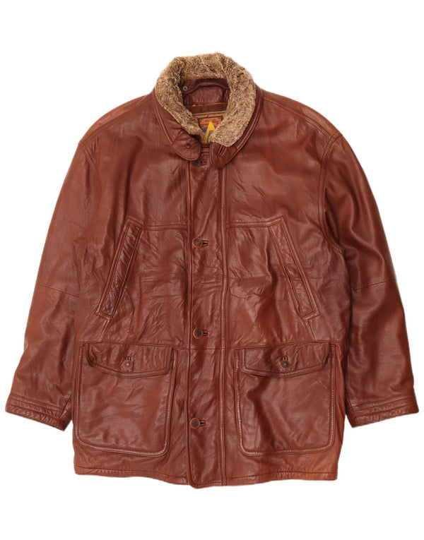 Nivola Manteau en cuir pour homme UK 42 XL Marron