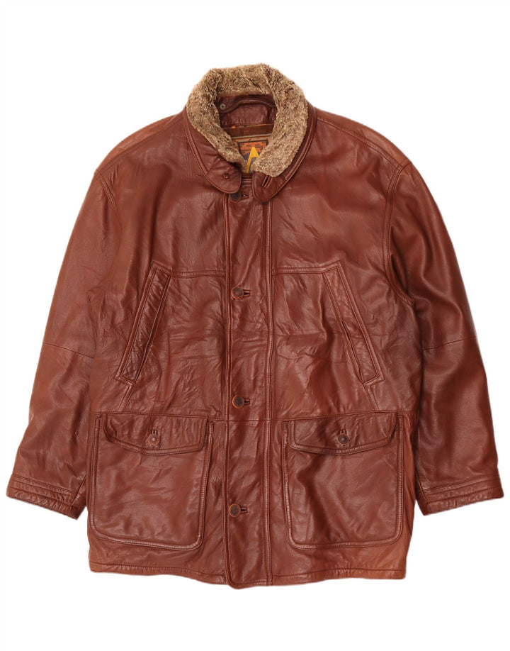 Nivola Manteau en cuir pour homme UK 42 XL Marron