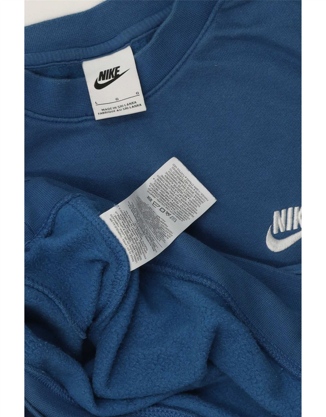 Nike Sweat-shirt pour homme en coton bleu Taille L